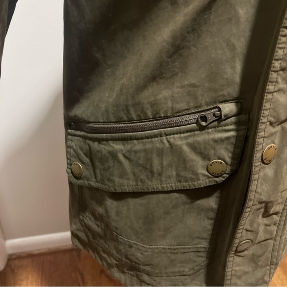 Orvis Classic Barn Chore Field Military Coat Jacket Olive Green Mens Size Medium - Picture 3 of 6